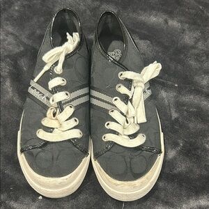 Coach Black and White Canvas Sneakers